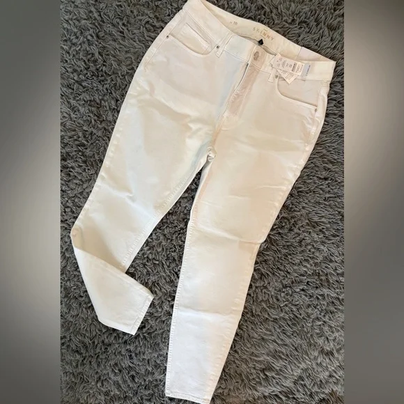 NWT WHBM White Jeans The Skinny High Waist Ankle SZ 10 - Picture 9 of 9